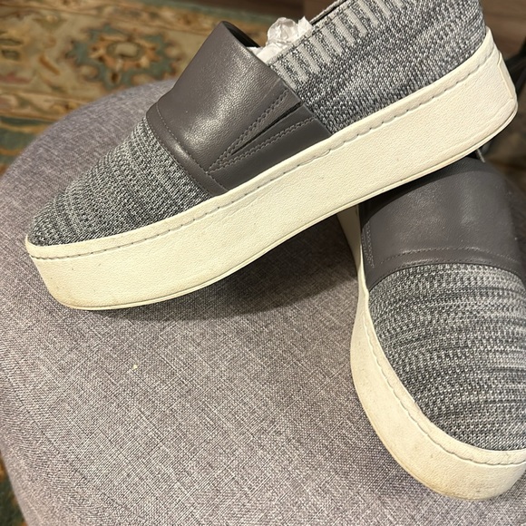 Vince leather & fabric platform sneakers - Picture 2 of 7